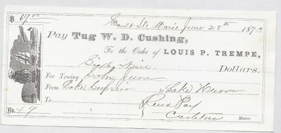 W. D. Cushing, Tug to Jura, Receipt