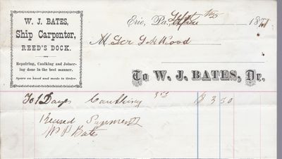 W. J. Bates to S. A. Wood, Receipt