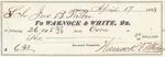 Warnock & White to John B. Wilbor, Receipt