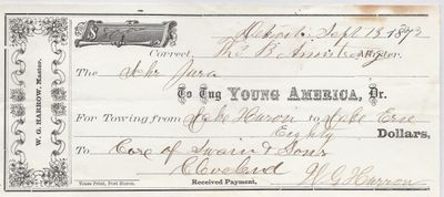 Young America, Tug to Jura, Receipt