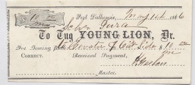 Young Lion, Tug to Jura, Receipt