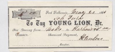 Young Lion, Tug to Jura, Receipt