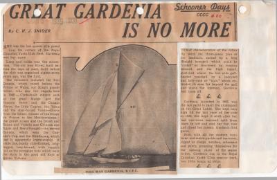 Great Gardenia is No More:  Schooner Days CCCC (400)