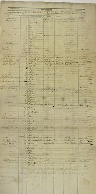 Steamboat Walk-in-the-Water, Manifest, 31 July 1821