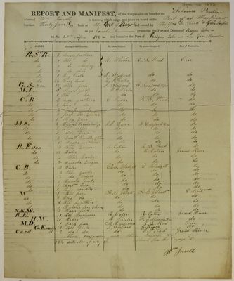 Pontiac, Manifest, 20 April 1822