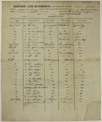 Pontiac, Manifest, 3 September 1823