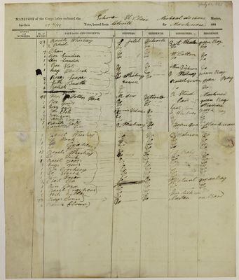 St. Clair, Manifest, 26 July 1825