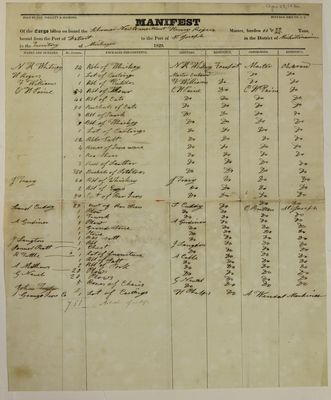 New Connecticut, Manifest, 23 April 1830