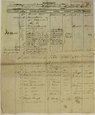 Aurora, Manifest, 29 October 1830