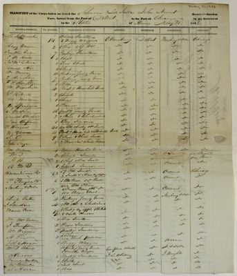 LaSalle, Manifest, 31 May 1836