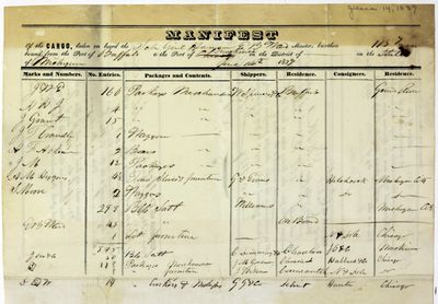 General Harrison, Manifest, 14 June 1839