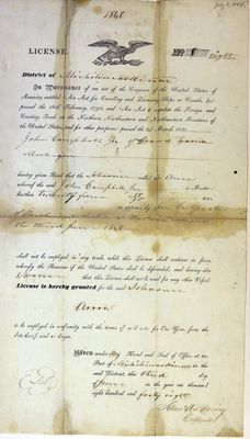 Arrow, License, 3 June 1848