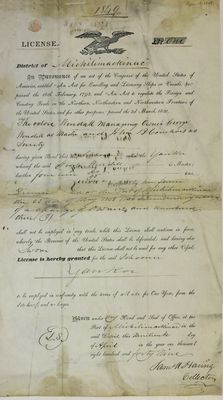 Yankee, License, 19 April 1849