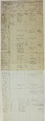 Michigan, Manifest, 27 September 1851