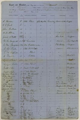 Michigan, Manifest, 17 June 1855