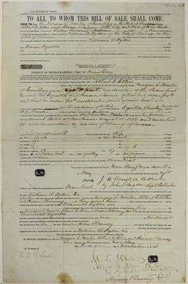 Aquilla, Bill of Sale, 3 November 1858