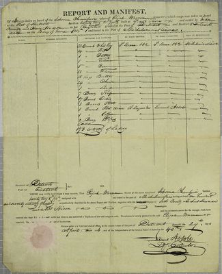 Champion, Manifest, 29 April 1816