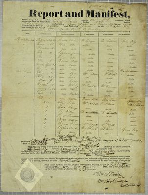 Tiger, Manifest, 19 April 1817