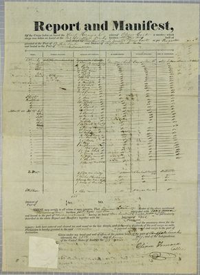 Hannah, Manifest, 13 June 1817