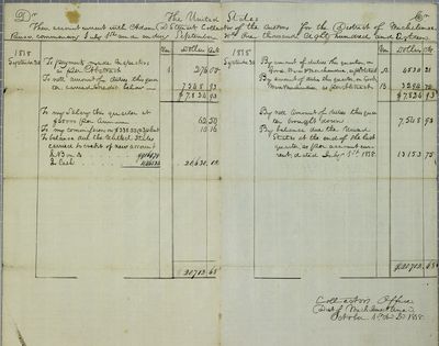 Account Current, Reports, 30 September 1818