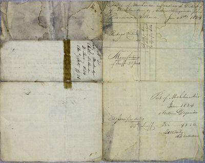 Antoine Dequindre, Invoice, 28 June 1824