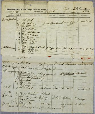 Pilot, Manifest, 22 March 1828