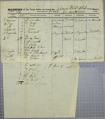 Pilot, Manifest, 2 May 1828