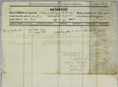 Eclipse, Manifest, 27 April 1830