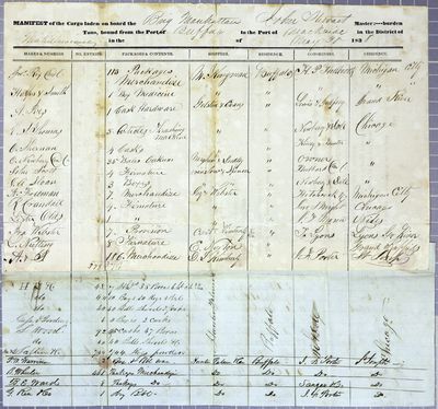 Manhattan, Manifest, 30 May 1838