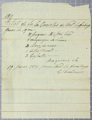 Entry, canoe, Laframboise, 19 June 1811