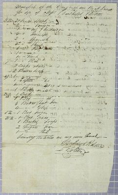 Manifest, boat, Berthelot & Rolette, 4 July 1817