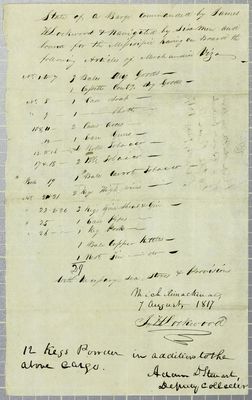 Manifest, barge, John H. Lockwood, 7 August 1817