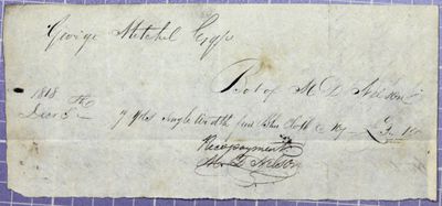 Receipts, George Mitchell, 5 December 1818