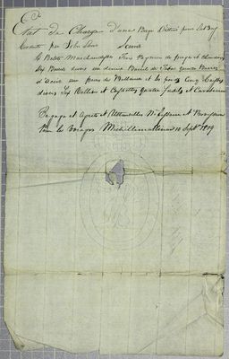 Manifest, barge, John Lawe, 10 September 1819