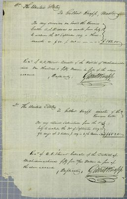 Account, Gilbert Knapp, master of the A. J. Dallas, 30 September 1819