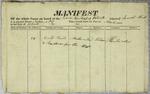 Manifest, schooner Salem Packet, 7 November 1819