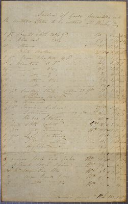 Invoice, Charles O. Ermatinger, 5 August 1823