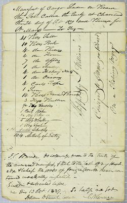 Emily, Manifest, 24 September 1829