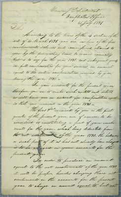 Treasury Department, letter, 26 July 1831