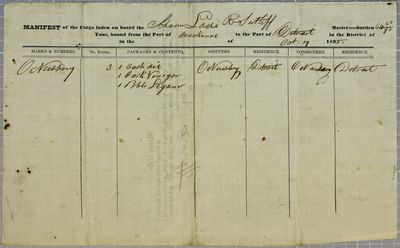 Lodi, Manifest, 17 October 1835