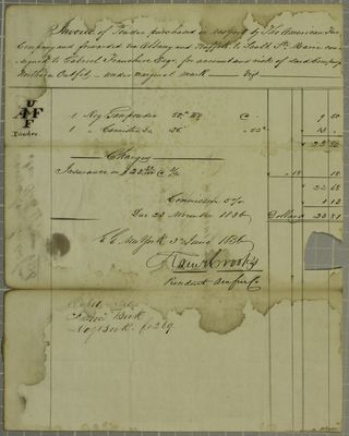 American Fur Company, Invoice, 3 June 1836