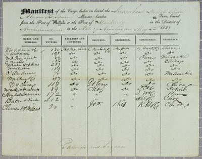 DeWitt Clinton, Manifest, 22 May 1838