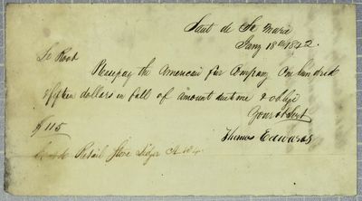 American Fur Company, Note, 18 October 1842