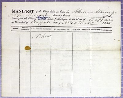 Marengo, Manifest, 23 September 1843