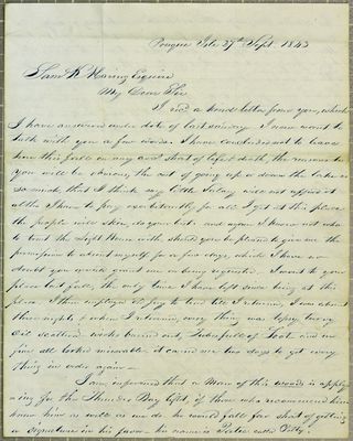 H. L. Woolsey, Letter, 27 September 1843