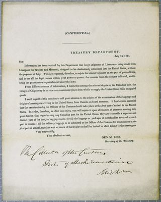 Treasury Department, Circular, 24 July 1844