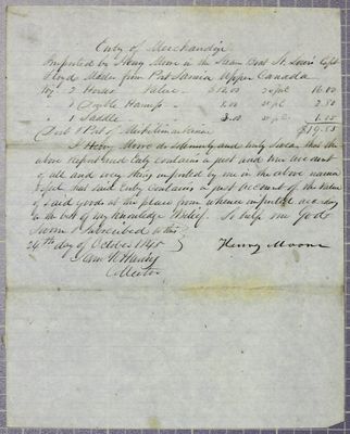 St. Louis, Manifest, 24 October 1845