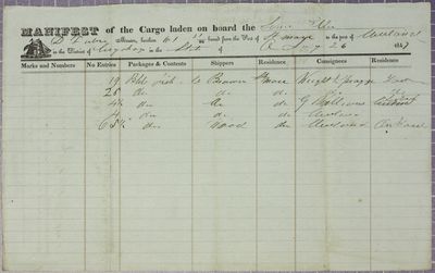 Ellen, Manifest, 26 July 1847