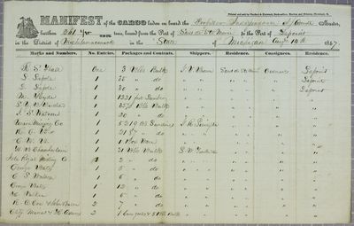 Independence, Manifest, 14 August 1847