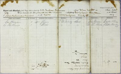 Julia Palmer, Manifest, 16 August 1847